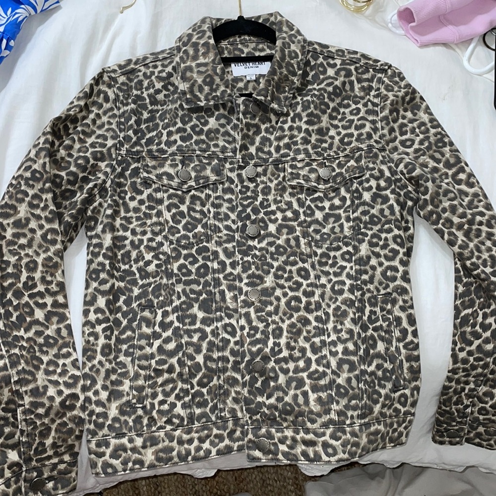 Cheetah Jean Jacket